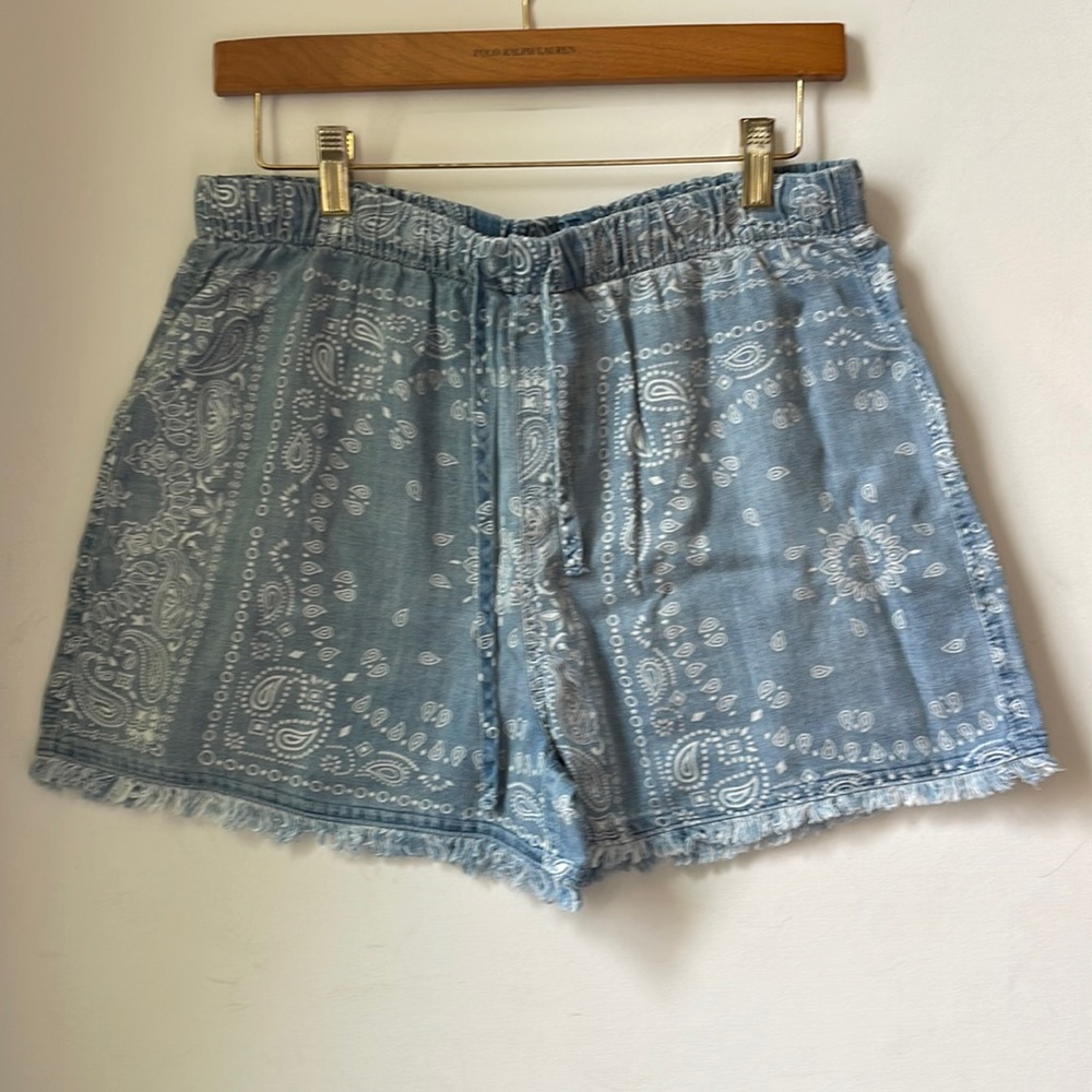 For The Republic Denim Tencel Shorts | Blue | Medium | NWT